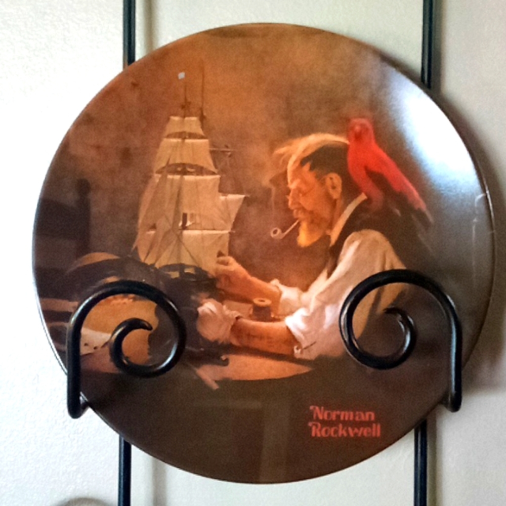 Norman Rockwell collectors plate, " The ship builder"